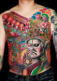 Ikebana vase torso tattoo by @bang_ikenoboink. Chinese Tattoo Art Edition Reuss Photobooks