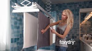 Air drying racks are a clean, energy efficient option for drying clothes, hand washed delicates, towels, blankets and more. Foxydry Air Ceiling And Wall Mounted Drying Rack Electric Space Saving Extendible Clothes Airer Youtube