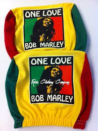 Bob Marley One Love Auto Seat Head Rest Covers Pair In 2020 Bob Marley Marley Rasta Clothes