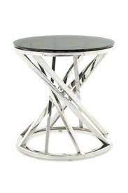 Oder nachttisch machen sie eine gute figur durch das chromgestell stehen die tische fest und sicher auf dem untergrund nachttisch chrom. Tapijten Beistelltisch Rund Silber Chrome Glas Modern Klassisch Couchtisch Nachttisch Huis Tecnomira Com Br
