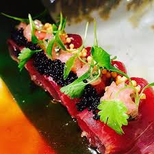 Big Eye Tuna With Bluefin Tuna Toro By Baebaemin Food Presentation Food Cooking Recipes