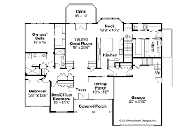 Simple ranch house plans with basement. Down Slope House Plans Sloped Lot House Plans Walkout Basement Associated Designs