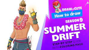 Hellokids.com offers you a huge range of barbie pirntables retracing all her adventures. How To Draw Beach Bomber Fortnite Season 9 Step By Step Drawing Tutorial With Coloring Page Youtube