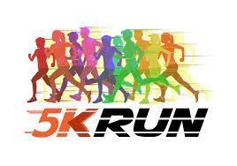 5k Running Illustration In Silhouette Style Vector Running Illustration Silhouette Vector Illustration