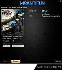 Download cheat 60 fps burnout dominator : Burnout Paradise Remastered Trainer 2 V1 00 Mrantifun Download Gtrainers