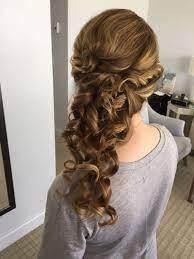 Cascading Curls Side Pony Bridal Hairstyle Hair Styles Bridesmaid Hair Bridesmaid Hair Side