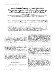Pdf Interactions And Comparative Effects Of Zopiclone Diazepam And Lorazepam On Psychomotor Performance And On Elimination Pharmacokinetics In Healthy Volunteers Veijo Saano Academia Edu
