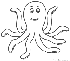 It simply cannot be confused with anyone else. Octopus Coloring Page Sea Marine