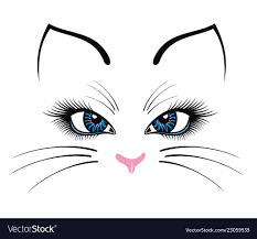 Cute Cat Face Download A Free Preview Or High Quality Adobe Illustrator Ai Eps Pdf And High Resolution Jpeg V Cat Face Drawing Black Cat Painting Cat Vector