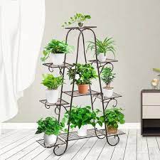Red Barrel Studio Barbla 9 Tier Garden Home Metal Plant Stand Metal Plant Stand Tiered Garden Plant Stand