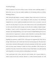 Maybe you would like to learn more about one of these? Cover Letter Shopee Dear Hiring Manager With The Experiences I Have Had Working In Teams To Develop Creative Marketing Strategies I Believe That Course Hero