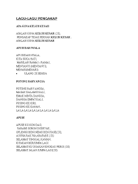 30 december 2015 / koleksi karaoke. Lirik Lagu Lagu Pengakap
