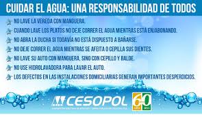 Resultado de imagen para CUIDAR EL AGUA