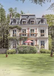 The Villa Carioca Thierry Duval Watercolors Architecture House Garden Watercolor Realism Architecture Aquarelle Maison Ideale Maison En Pierre
