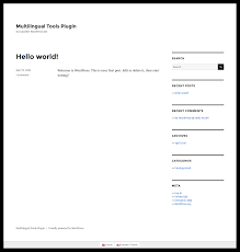 Wpml is the plugin that makes over a million wordpress sites multilingual. Multilingual Tools Plugin Wpml
