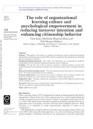 607 meaning ada beberapa paduan angka yang menjadi huruf, dan biasanya di artikan. Pdf The Role Of Organizational Learning Culture And Psychological Empowerment In Reducing Turnover Intention And Enhancing Citizenship Behavior
