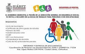 Ciudad Juarez En Twitter Bolsa De Trabajo Para Personas Con Discapacidad