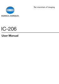 How to setup printer and scanner konica minolta bizhub c552. Konica Minolta Ic 206 User Manual Pdf Download Manualslib