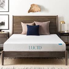 Lucid 8 Dual Layered Gel Memory Foam Mattress Full Walmart Com Gel Memory Foam Mattress Foam Mattress Mattress