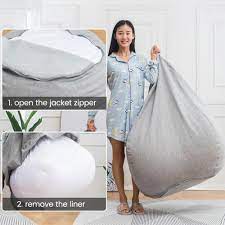 Took a couple if tries . Research Unir Net Home Garden Bean Bags Inflatables Inner Liner For Bean Bag Chair Cover Large Easy Cleaning Sofa Seat Convenient