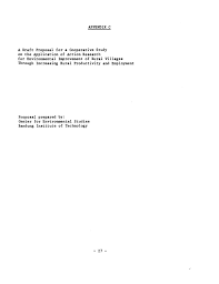 Though this book was published in 2001, it gives you an idea of ten actual proposals that worked. Appendix C A Draft Proposal For A Cooperative Study On The Application Of Action Research For Environmental Improvement Of Rural Villages Through Increasing Rural Productivity And Employment Technology For Increasing Rural