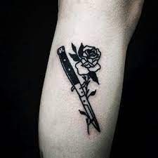 Best Rose Tattoo Beautiful Tattoos Rose Outline Tattoo Knife And Rose Tattoo Knife Tattoo