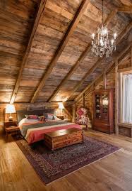 Chalet Style Interior Home Decor Mountains Alps Bedroom Red Wood Rustic House Cabin Bedroom Cabin Style