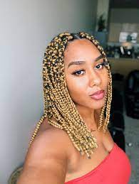 Short Blonde Box Braids For The Summer Long Twist Braids Cornrow Braid Styles Cool Hairstyles