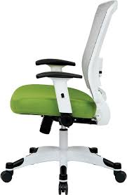 Space Pulsar Managers Office Chair With Mesh Padded Seat Green With White Frame Breathable Back With Adjustable Lumbar Chair Office Chair Conference Chairs