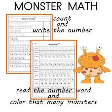 Counting Monsters Kindergarten In 2020 Teaching Phonics Number Words Math Counting