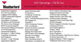 6 days per week, 1… Weatherford Is One Of The Biggest Worldwide Suppliers Of Items And Administrations That Traverse The Boring As Field Engineer Online Employment Technical Sales