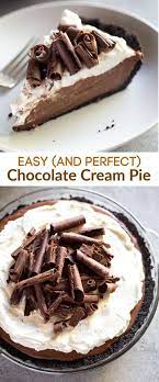 Chocolate Cream Pie Recipe Chocolate Pie With Pudding Chocolate Pie Recipes Cream Pie Recipes