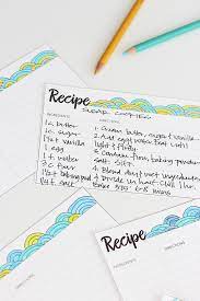 Add details to the front of the card such as pressed flowers or a photo collage, and if you'd like, include your own drawing to make the design unique. Alice And Loisdiy Printable Coloring Recipe Card