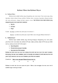 Kalimat minor adalah kalimat yang hanya terdiri atas 1 unsur/pola kalimat. Doc Minor Dan Kalimat Mayor Rosadi Al Academia Edu