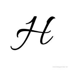 They are of aesthetics, refinement, creativity and pure beauty. Fancy Cursive H Capital Novocom Top