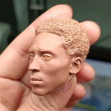 1/6 Druckguss Harz Bild Modell Montage Kit Kobe Bryant Kopf Carving (55mm)  Unpainted Freies Verschiffen