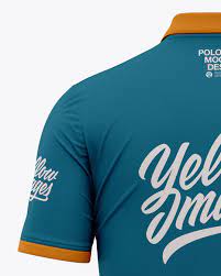 Download Men S Short Sleeve Polo Shirt Back View In Apparel Mockups On Yellow Images Object Mockups