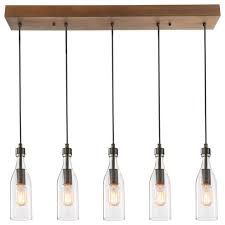 5 Light Glass Mason Jar Hanging Ceiling Pendant Kitchen Island Lighting Industrial Kitchen Island Lighting By Lnc