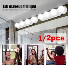 Portable Led Mirror Light Hollywood 4 Bulb Makeup Mirror Night Light Vanity Light Headlights Easy Installed Makeup Lamp Cf781 Wish