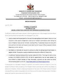 Telephone Booking Hotline Numbers Ministry Of Works And Transport Trinidad Tobago Facebook
