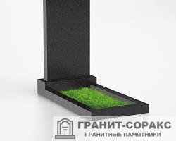 Изображение: Гранитный памятник с цветником