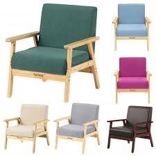High Quality Modern Sofa Chair Accent Chair Wooden Arm Chair Fabric Upholstered Lounge Chair Apartment Living Room Chairs Modern Sofa Chair Wooden Armchair Living Room Chairs