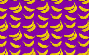 Blue colors green purple red yellow. Banana On Purple Wallpaper For Walls