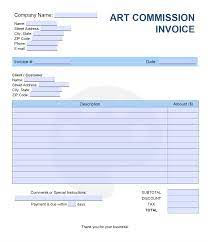 Maybe you would like to learn more about one of these? Free Art Commission Invoice Template Pdf Word Excel