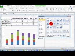 how to create a stacked chart in excel 2010 youtube