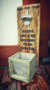 Wandflaschenoffner Aus Palette Schrift Gepotcht Wandflaschenoffner Bieroffner Palette Deko