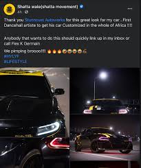In the video, shatta wale flaunted his newly acquired ferrari. Photos Shatta Wale Ridiculously Claims He S The First African Musician To Get A Customized Car Thegossipscoop Com