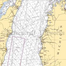 michigan mid lake michigan nautical chart decor