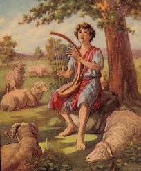 File David Praising God With His Harp While Tending Sheep Jpg The Work Of God S Children David Bible Bible Pictures Bible Art