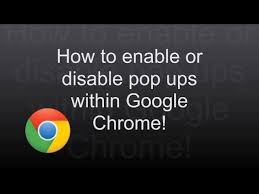 The following steps are applicable for a mac, windows, linux, or a chrome desktop/laptop computer. How To Enable Or Disable Pop Ups In Google Chrome Browser Youtube